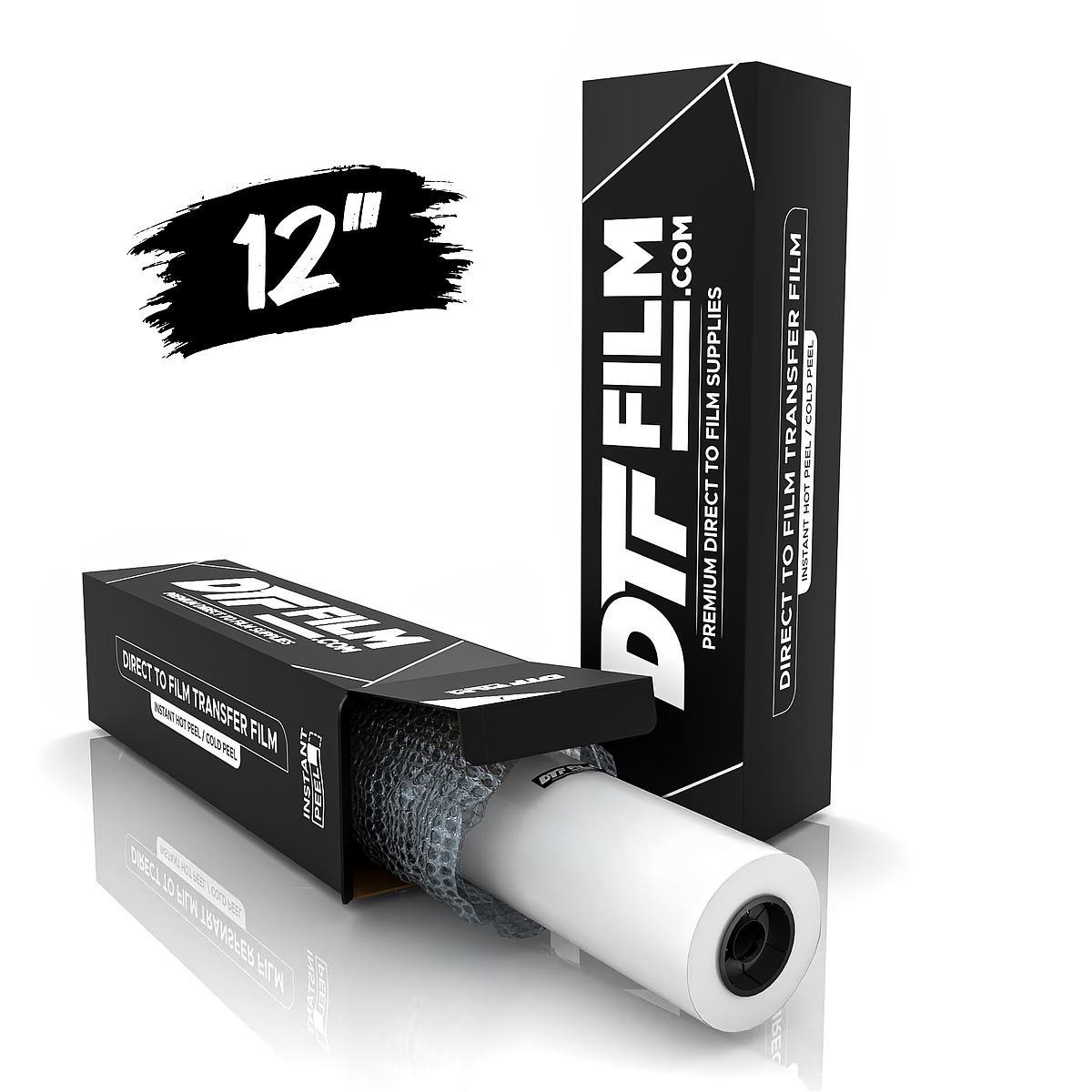 12" x 328' Instant HOT Peel / COLD Peel DTF Film